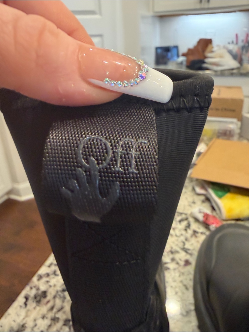 OFF-WHITE 'FOR RAINY DAYS' Rubber Rain Boots - Picture 5 of 10